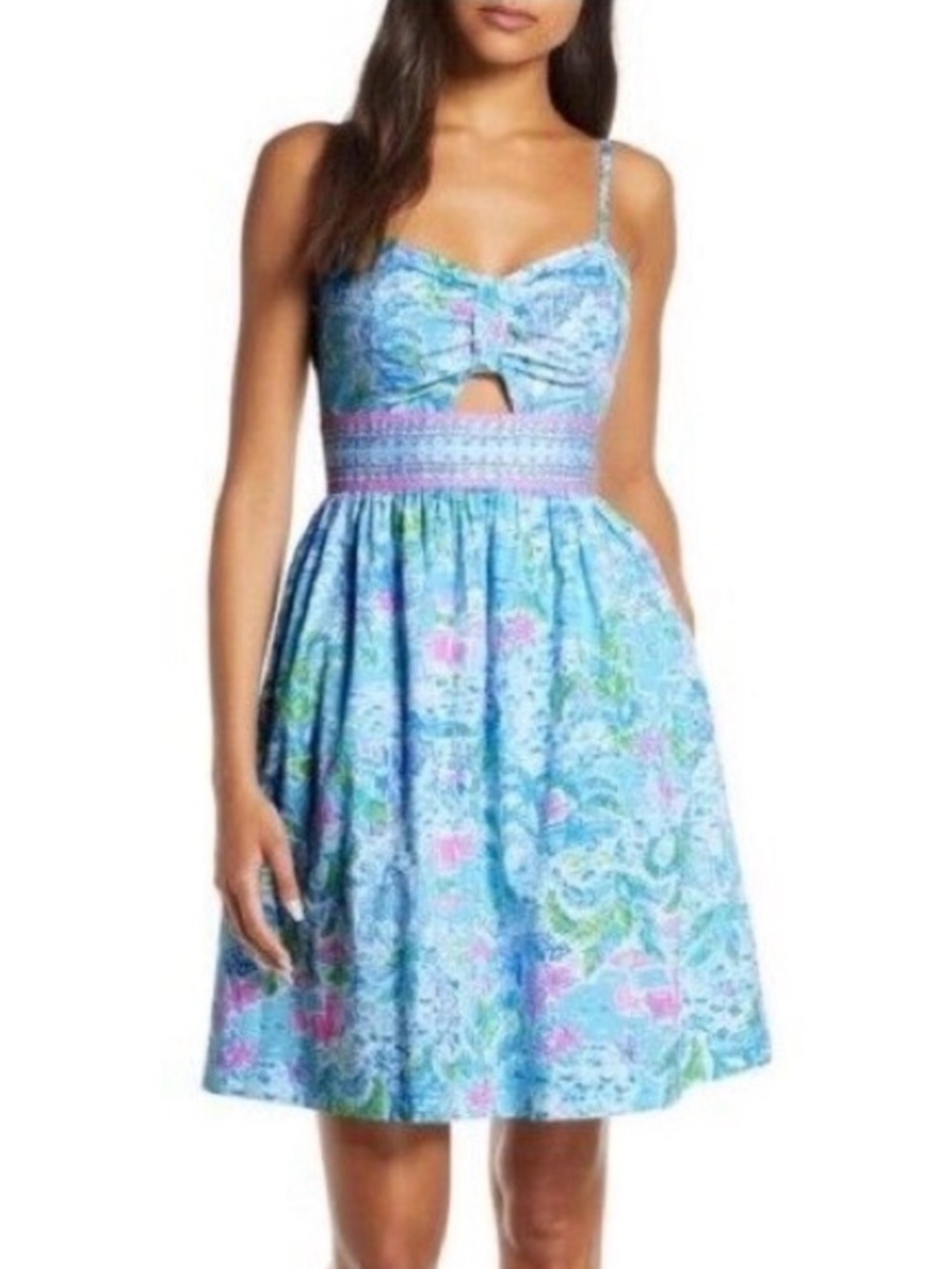 Lilly Pulitzer 🌴 Kaitlyn Dress “What A Lovely Place” Spaghetti Strap Size 8